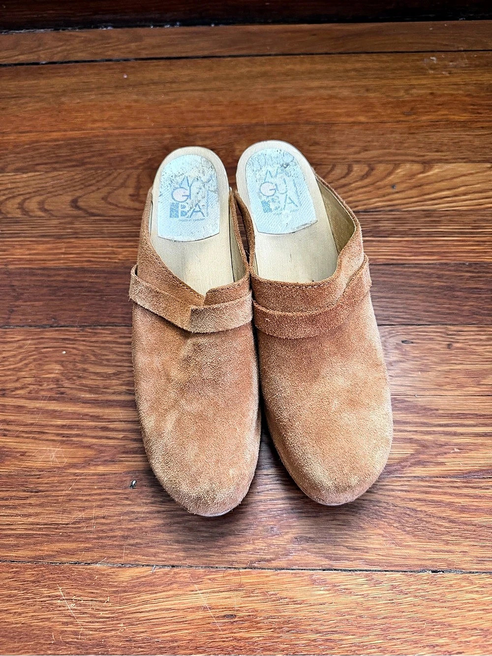 Brown Suede Clogs